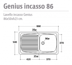 SCHEMA LAVELLO INCASSO GENIUS 86